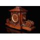 Magnificent Hand Carved Mantel Clock with Boulle Decoration. France, Circa 1890