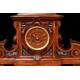 Magnificent Hand Carved Mantel Clock with Boulle Decoration. France, Circa 1890