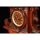 Magnificent Hand Carved Mantel Clock with Boulle Decoration. France, Circa 1890