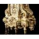 Aristocratic Antique Mantel Clock and Candelabra Pair Set. France, 19th Century