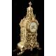 Beautiful Clock of Cast Bronze in Perfect Functioning. France, XIX Century