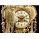 Beautiful Clock of Cast Bronze in Perfect Functioning. France, XIX Century