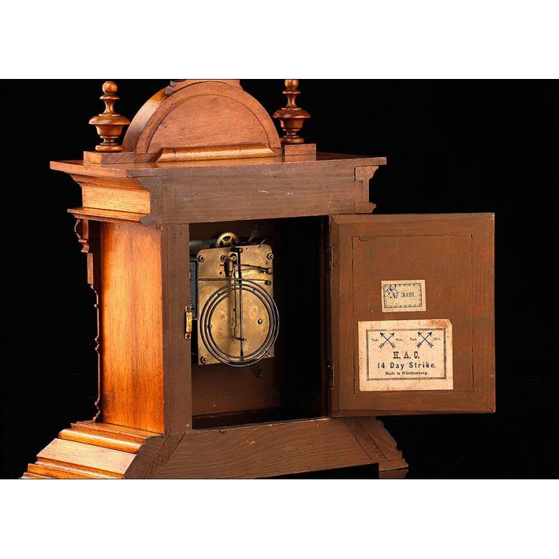 Despertador Madera de Aprox. 1900 Estilo Antigua Madera Reloj Colección