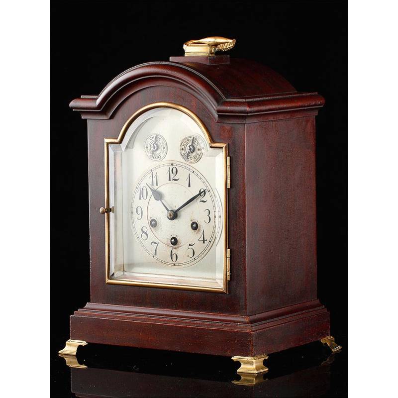 Elegant Junghans Mantel Clock with Westminster Sounder. Germany 1900