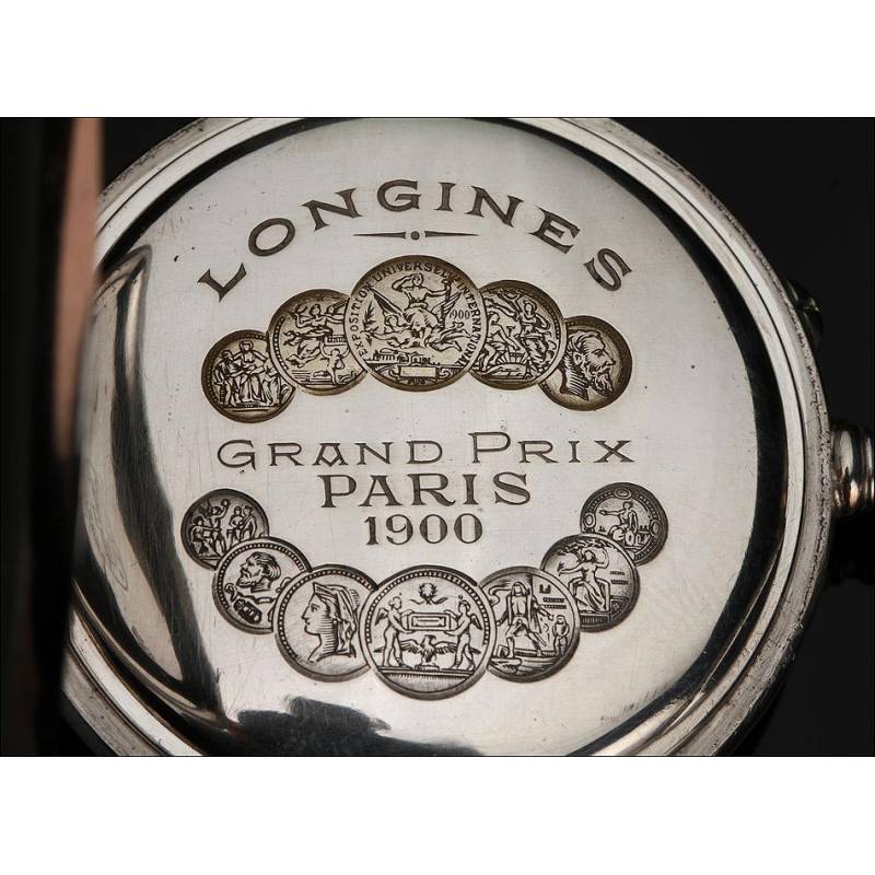 Reloj de Bolsillo Longines Fabricado en Plata Maciza en 1901. En