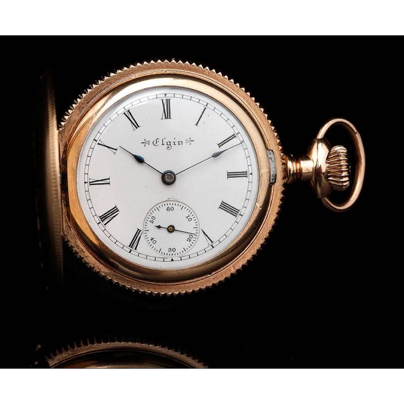 Elgin gold outlet plated pocket watch