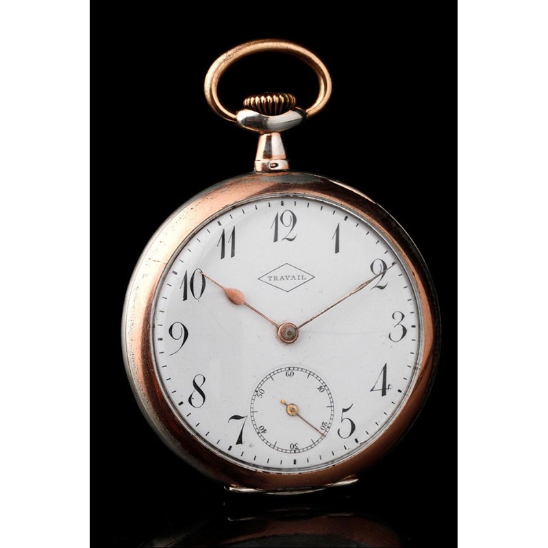 Beautiful Art Nouveau Style Solid Silver Pocket Watch. Switzerland, 1910