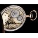 Beautiful Art Nouveau Style Solid Silver Pocket Watch. Switzerland, 1910