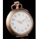 Lovely 14K Solid Gold Ladies Pocket Watch. Switzerland, Circa 1890