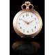 Lovely 14K Solid Gold Ladies Pocket Watch. Switzerland, Circa 1890