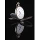 Elegant Swiss Solid Silver Pocket Watch. Manufactured Circa 1900. Working