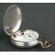 Magnificent Hebdomas Pocket Watch in Silver, Well Preserved and Functioning. Circa 1900