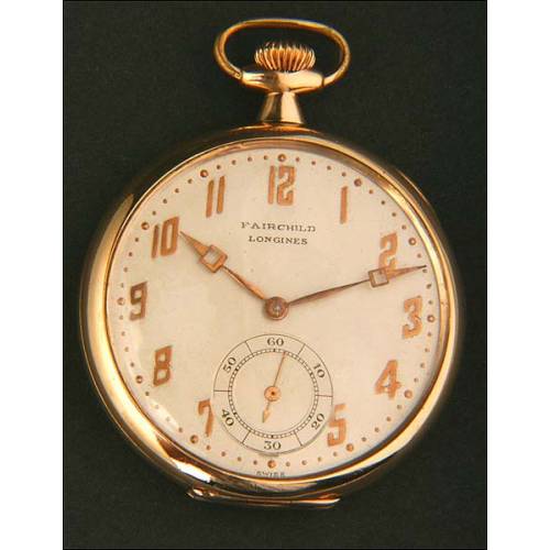 Raro Reloj de Bolsillo Longines Fairchild. 1920