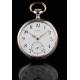 Reloj de Bolsillo de Plata Zenith Fabricado en Suiza en 1915. Muy Bien Conservado y Funcionando