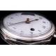 Exclusive Solid Silver Verge Fusee Watch with French Movement. Eighteenth Century, Working