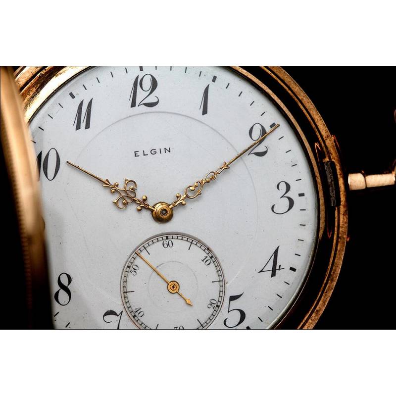 Elgin gold pocket watch on sale 1920