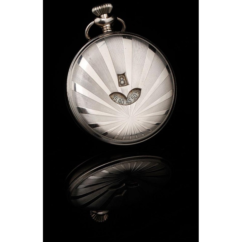 Attractive Digital Pocket Watch in working order. Switzerland, Circa 1915