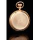 Antique Geneva Jacot & Cie Pocket Watch in 18K Gold. Switzerland, Circa 1900.