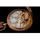 Antique Geneva Jacot & Cie Pocket Watch in 18K Gold. Switzerland, Circa 1900.