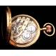 Antique Geneva Jacot & Cie Pocket Watch in 18K Gold. Switzerland, Circa 1900.