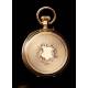 Antique Paul Boch 18K Solid Gold Pocket Watch. Switzerland, Circa 1890.