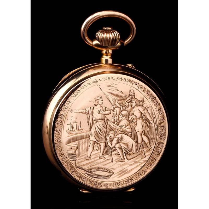 Longines equestrian 18k hot sale gold pocket watch