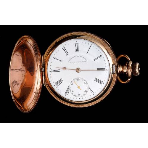 Antique Waltham 14K Solid Gold Waltham Pocket Watch. United States, 1899