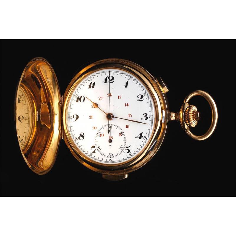 Pocket watch with outlet hourly chime