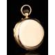 Antique 18K Gold Pocket Watch. Quarter strike. Circa 1900