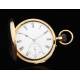 Antique 18K Gold Pocket Watch. Quarter strike. Circa 1900