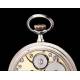 Original Silver Nielloed Pocket Watch Magnificently Preserved. Switzerland, Circa 1910