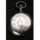 Circa 1900 solid silver pocket watch.