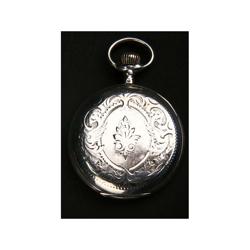 Circa 1900 solid silver pocket watch.