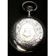 Circa 1900 solid silver pocket watch.