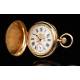 Magnificent antique pocket watch in 18K gold. Jaime Trilla. Switzerland, Circa 1890