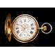 Magnificent antique pocket watch in 18K gold. Jaime Trilla. Switzerland, Circa 1890