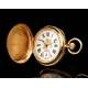 Magnificent antique pocket watch in 18K gold. Jaime Trilla. Switzerland, Circa 1890