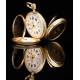 Magnificent antique pocket watch in 18K gold. Jaime Trilla. Switzerland, Circa 1890