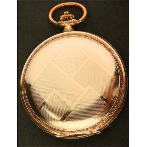 Vintage Art Deco Gold Plated Pocket Watch. 1931