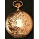 Longines pocket watch in solid gold. 1910