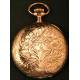 Longines pocket watch in solid gold. 1910