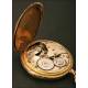 Longines pocket watch in solid gold. 1910