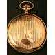 Nice 15-jewel pocket watch in solid 14K gold.