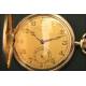 Nice 15-jewel pocket watch in solid 14K gold.