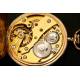 Nice 15-jewel pocket watch in solid 14K gold.