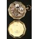 Longines pocket watch in 14 K solid gold.