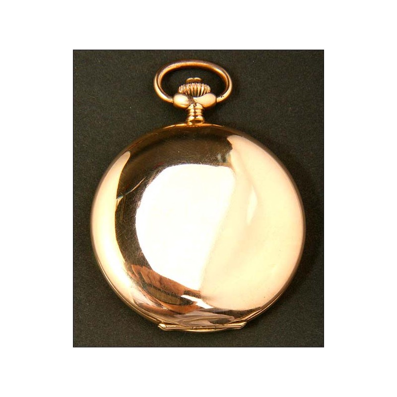 Reloj de bolsillo en oro macizo. Antiguo, circa 1920. 50 mm