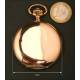 Longines pocket watch in 14kt solid gold. Circa 1900