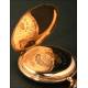 Longines pocket watch in 14kt solid gold. Circa 1900