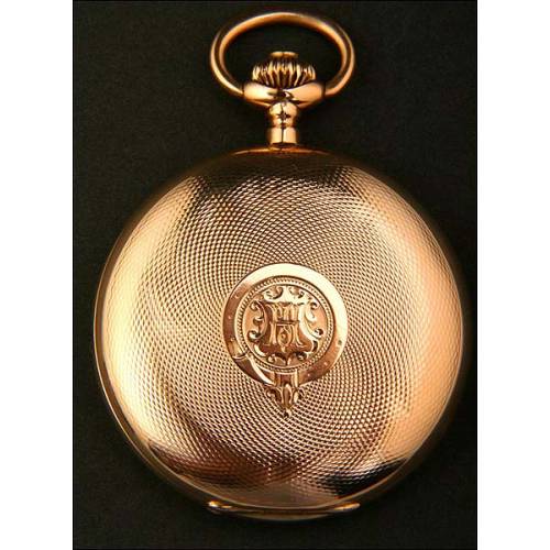 Magnificent pocket watch in solid gold. Antique, 1920.